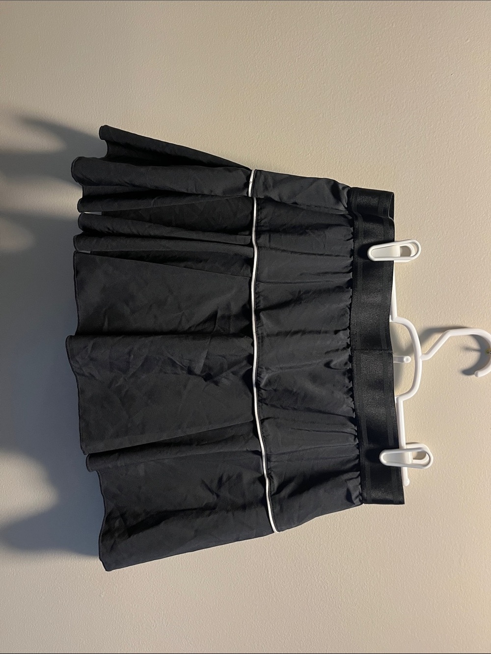 Nike Dri Fit Woman’s Black Athletic Skirt with White Piping - Picture 3 of 4
